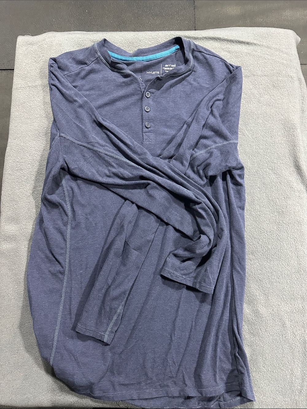 Hylete blue Long-Sleeve Henley